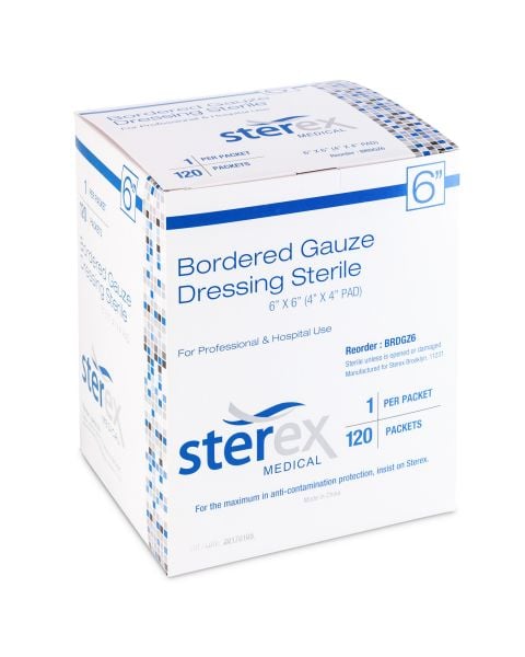 STEREX Bordered Gauze 6X6 STERILE 120/BX