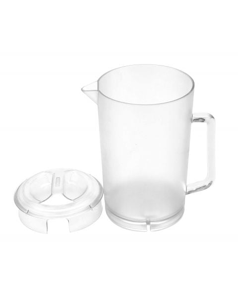 Heavy-Duty Shatterproof Plastic 2 Quart Pitcher With Lid, Bpa Free (64 Ounce), Clear